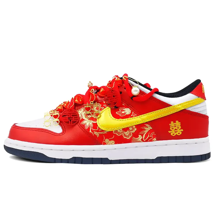 

Кроссовки Nike Dunk Skateboarding Shoes Unisex Low-top Red/white, красный