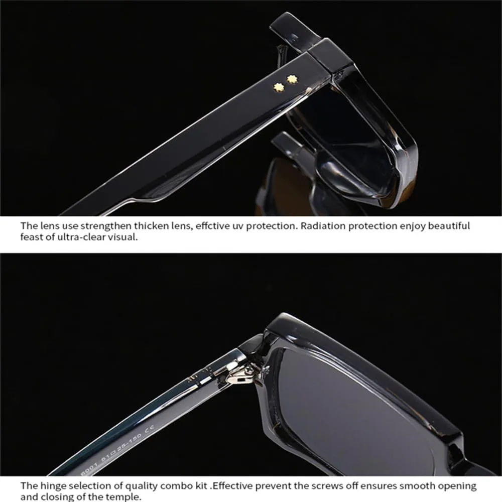 

Мужские солнцезащитные очки в стиле ретро с заклепками, солнцезащитные очки UV400 с градиентом, женские солнцезащитные очки в стиле панк LANGSER, Black Clear Gray