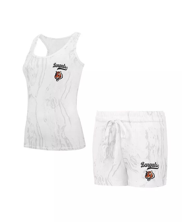 

Женский вязаный топ на бретельках и шорты Cincinnati Bengals Quartz Hacci, комплект для сна Concepts Sport, белый