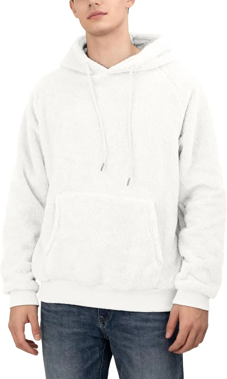 

Мужская толстовка с капюшоном Sherpa, на флисе, с карманом CHICASIMIR