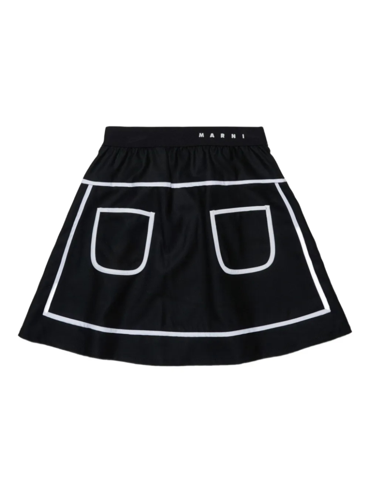 

Marni Kids юбка с контрастной отделкой, черный