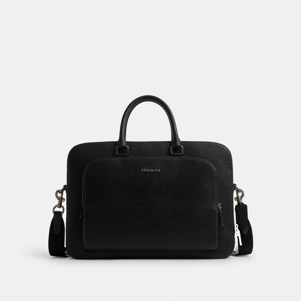 

Сумка COACH Ethan Brief, металлический/черный