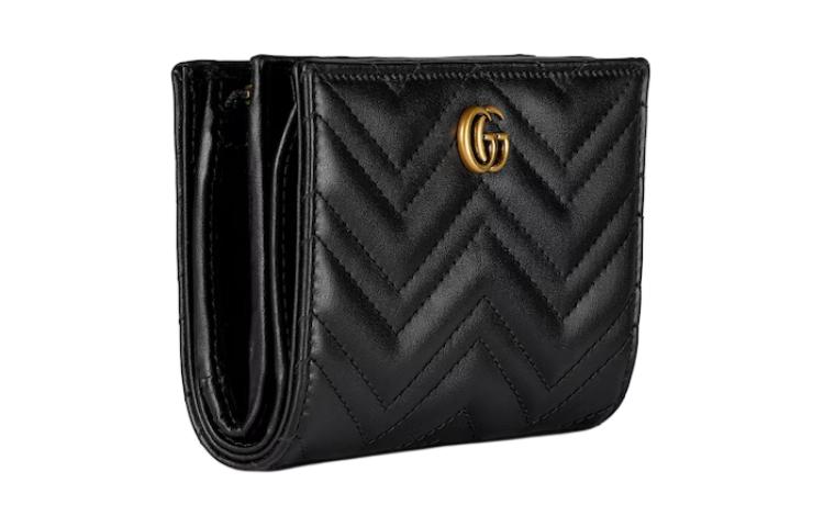 GUCCI Кошелёк GG Marmont из кожи для женщин Black — фото 2