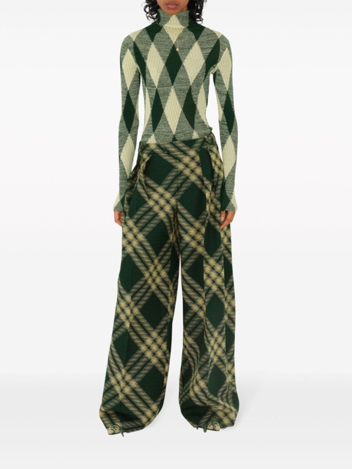 Джемпер Burberry, женский, нейтральный, с узором аргайл — фото 2