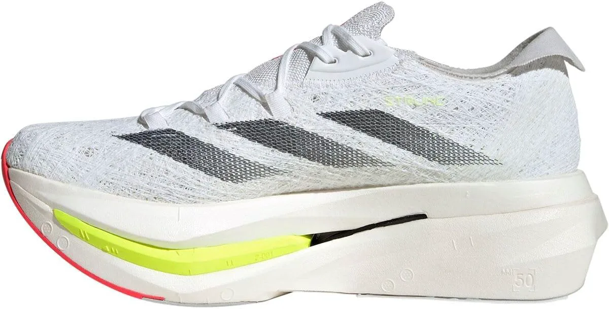 Мужские беговые кроссовки Adidas Adizero Prime 2.0 Strung - белые, белый/черный/красный — фото 3
