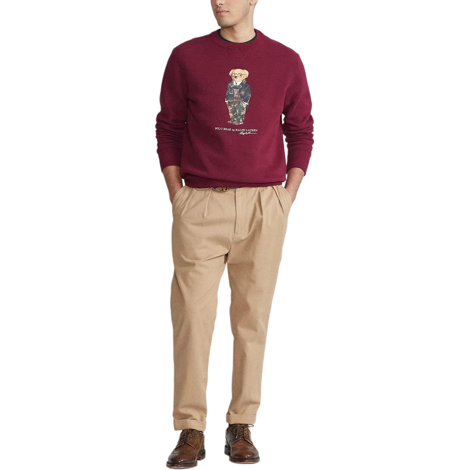 Свитшот с вышивкой Polo Bear красный Polo Ralph Lauren — фото 3