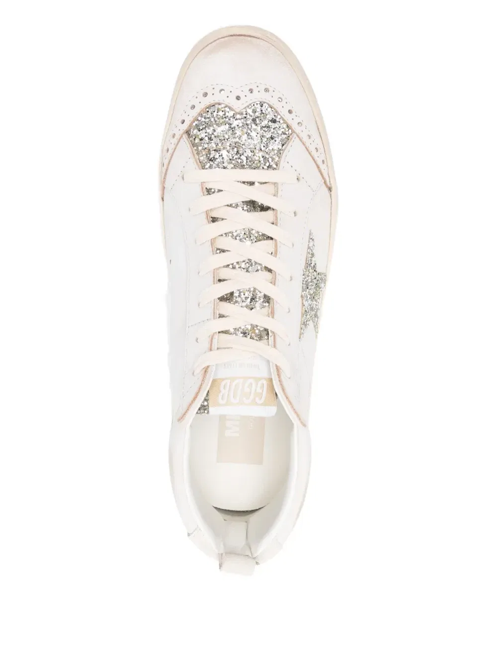 Кеды Mid Star на шнуровке GOLDEN GOOSE, бежевый — фото 4
