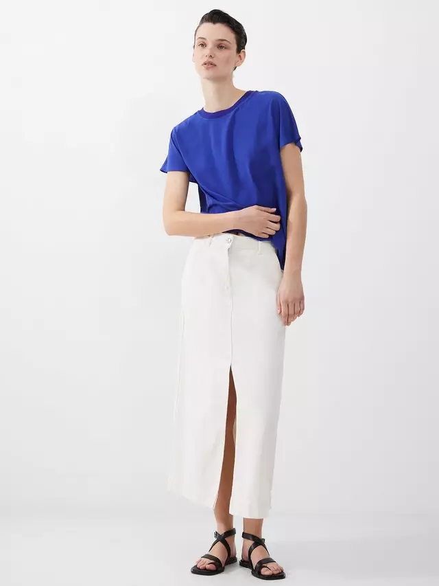 

Топ French Connection Light Crepe Crew Neck, цвет royal/blue