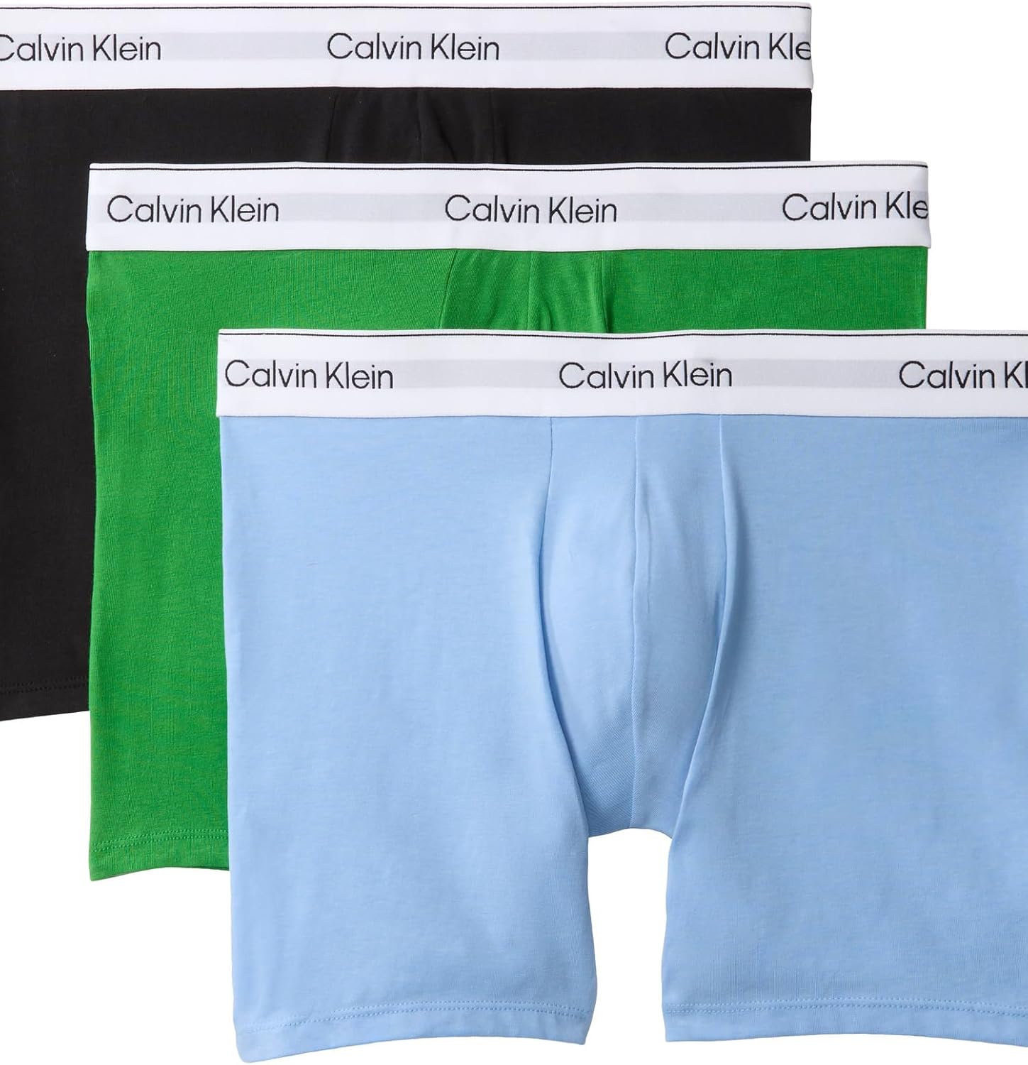 

Мужские трусы-боксеры Calvin Klein Icon Cotton Stretch, 3 пары, Frozen Fjord, Supreme Green, Black