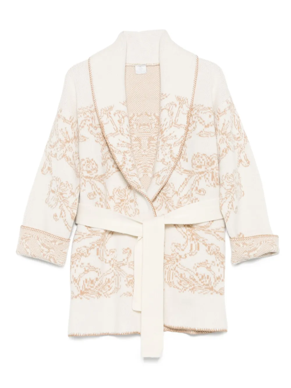 

Кардиган с шалевым воротником и узором Eleventy, нейтральный