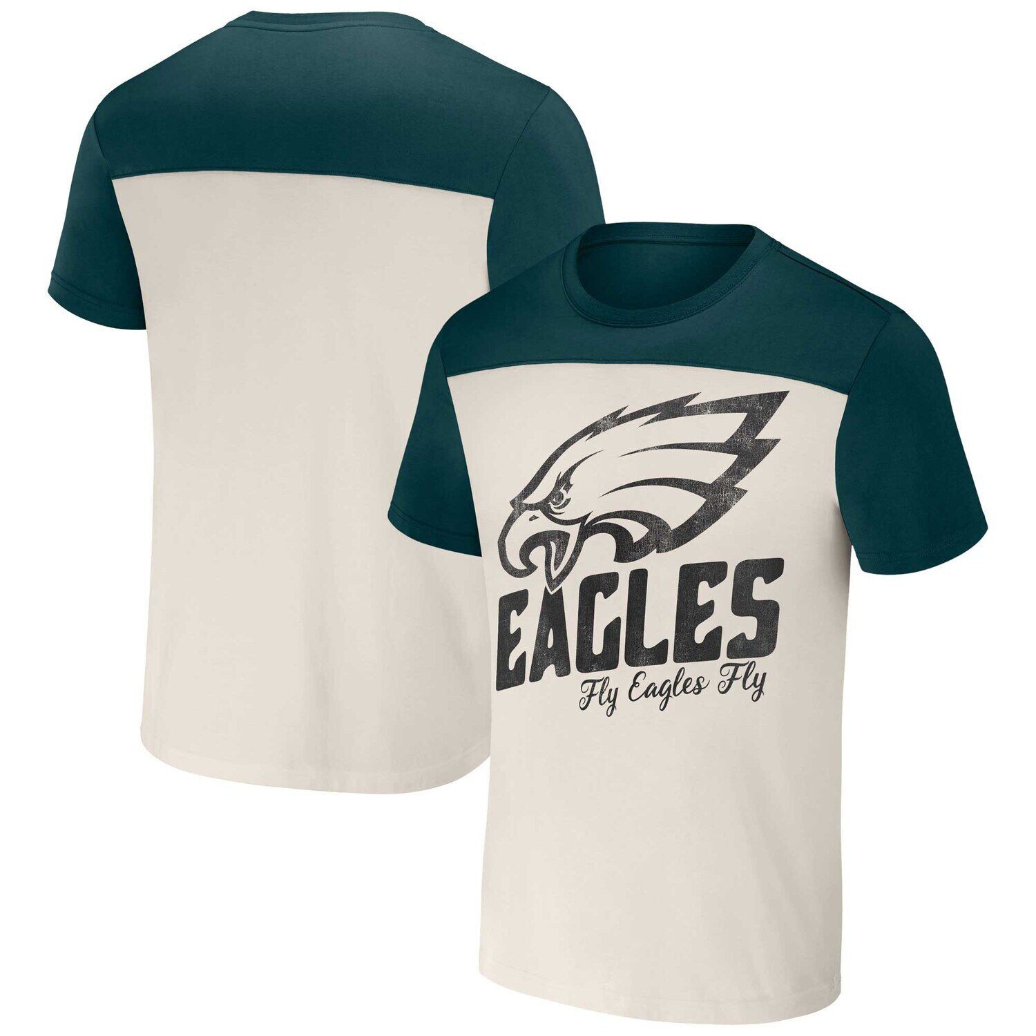 

Мужская футболка NFL x Darius Rucker Collection от Fanatics Cream Philadelphia Eagles с цветными блоками