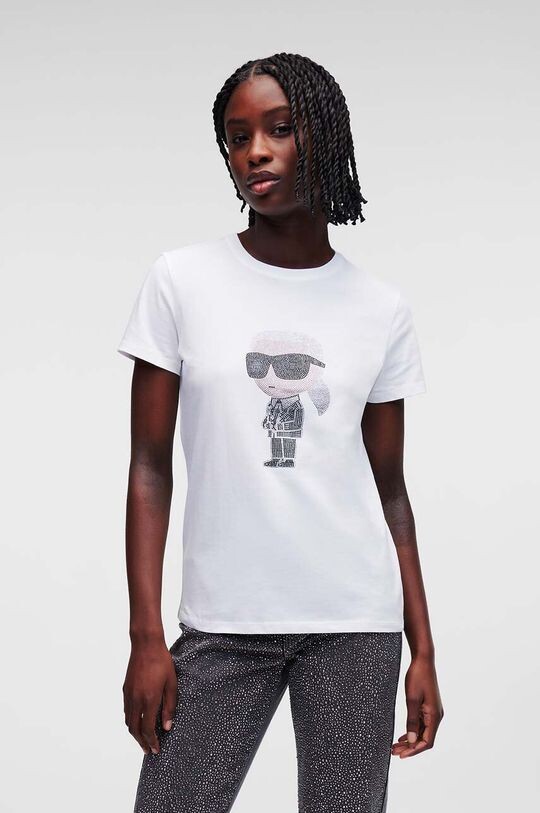 

Хлопковая футболка Karl Lagerfeld, белый