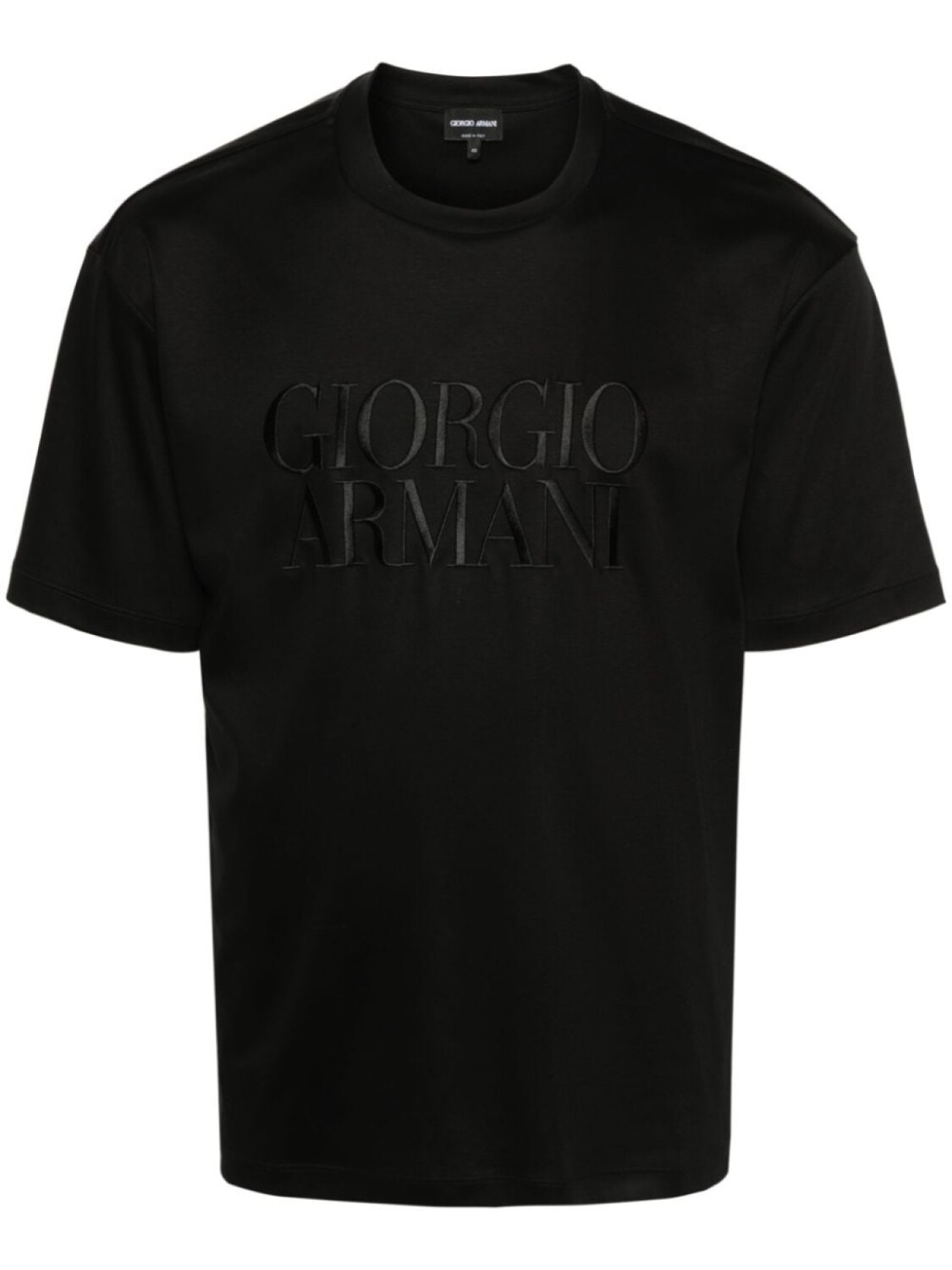 

Giorgio Armani футболка с вышитым логотипом, черный