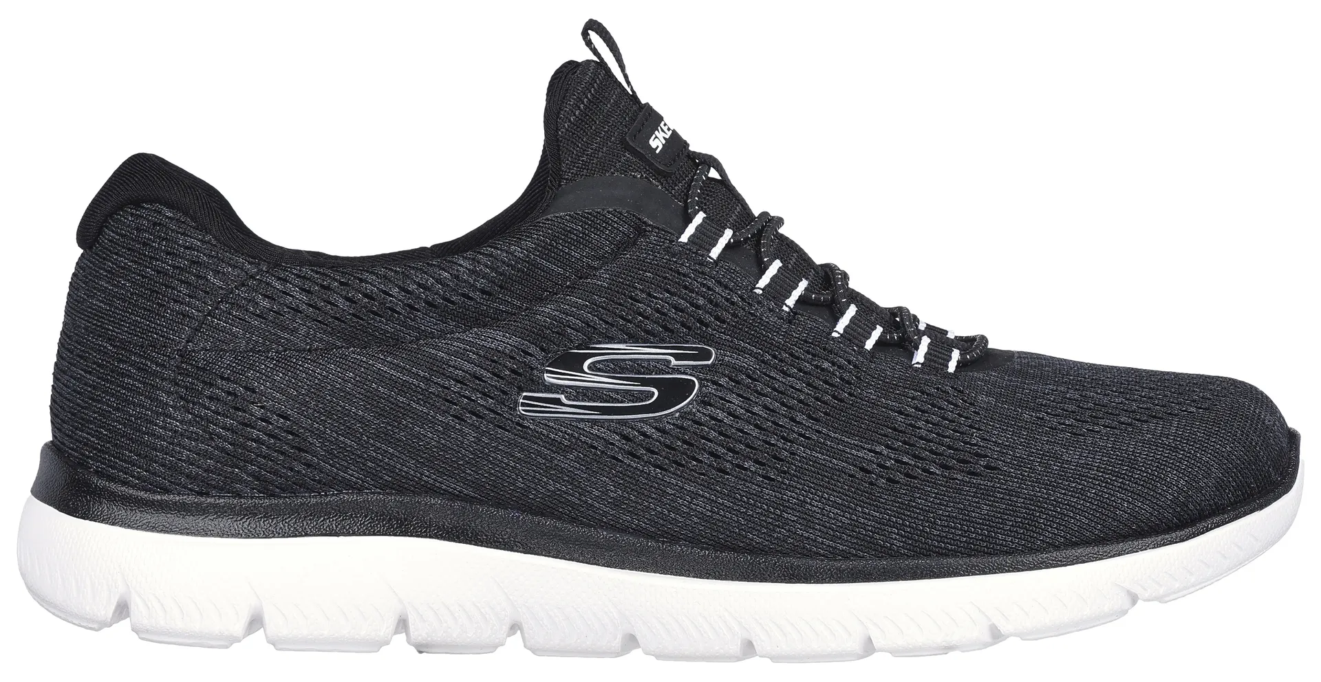 Кроссовки-слипоны Skechers "SUMMITS-FUN FLARE", веганские, черно-белый — фото 2