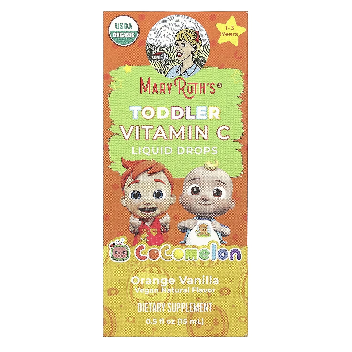 

Капли MaryRuth's Cocomelon с витамином С для малышей, 15 мл