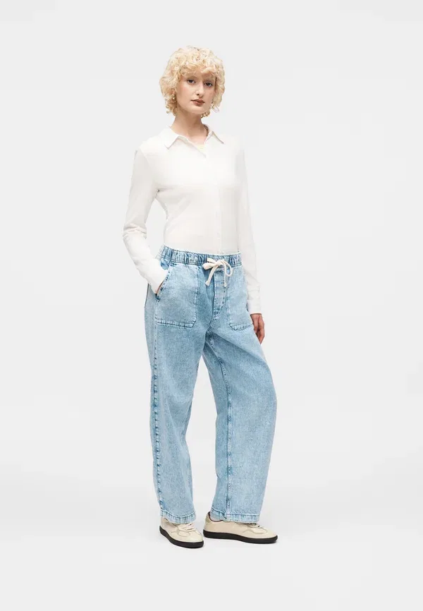 Джинсы свободные Easy barrel van ness loose jeans Gap, светлый индиго — фото 2
