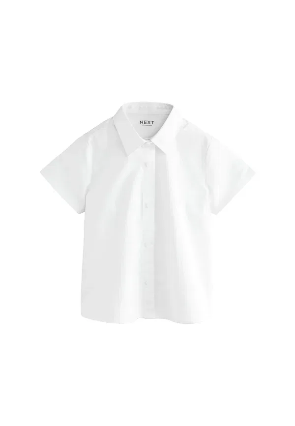 Блуза школьная Next, Regular fit touch fastening stretch short sleeve school button down, белый