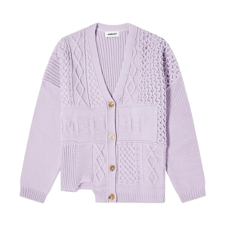 

Кардиган Ambush Patchwork Knit Cardigan, фиолетовый