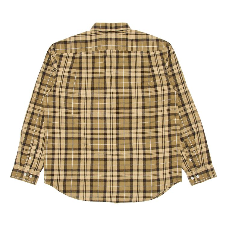 Рубашка Supreme Plaid Flannel Shirt 'Tan', желто-коричневый — фото 2