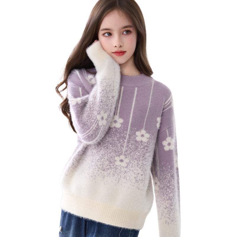 

Свитер Spring Fall Winter с флисовой подкладкой Regular Kids' Disney, taro фиолетовый[fleece-lined winter edition]