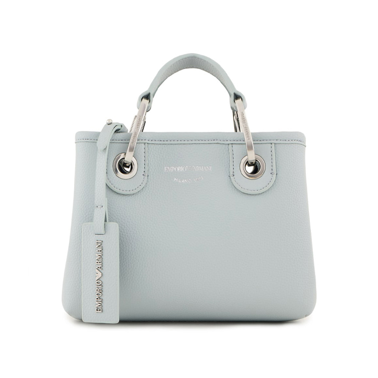 

Сумка-шоппер из полиуретана, синяя, женская EMPORIO ARMANI