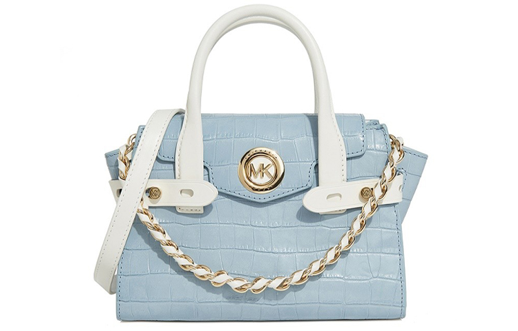 

MICHAEL KORS Сумка из натуральной и искусственной кожи женская мини наплечная через плечо небесно голубая