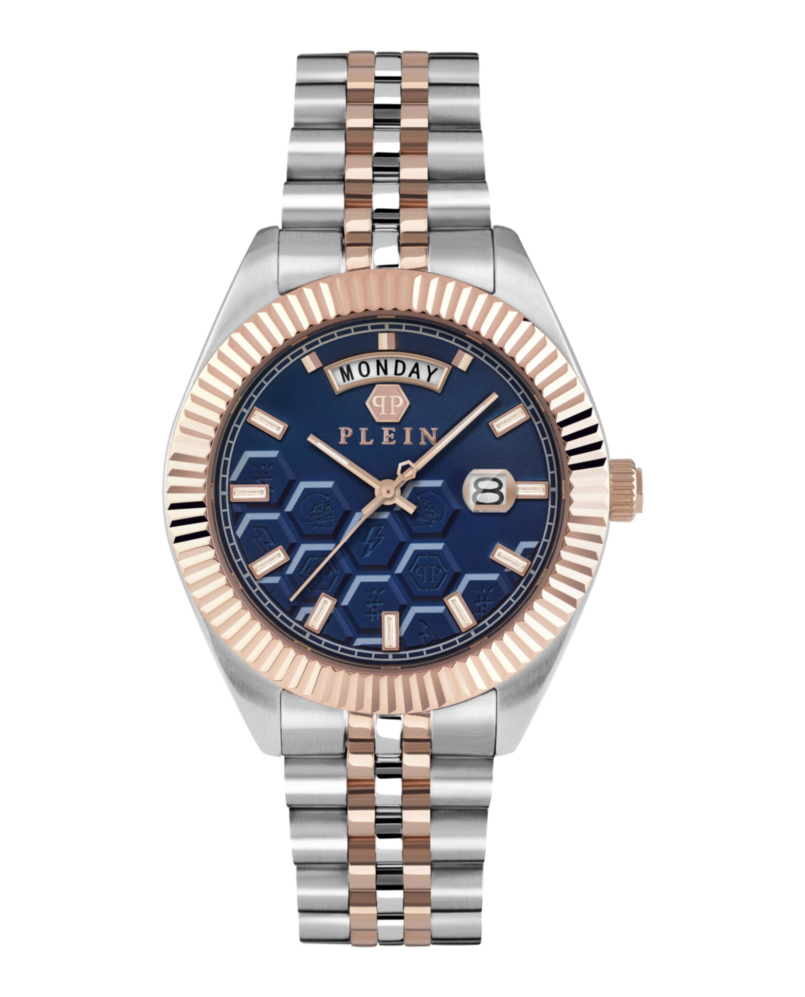 

Часы с превосходным кристаллом Date PHILIPP PLEIN, цвет two tone/two tone/blue