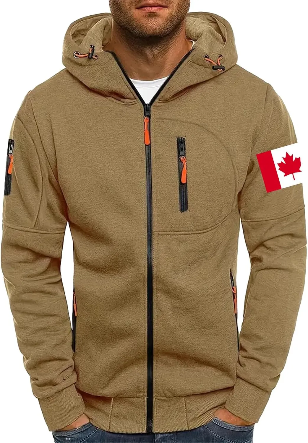 

Кардиган мужской с капюшоном и принтом, осень-зима 2025