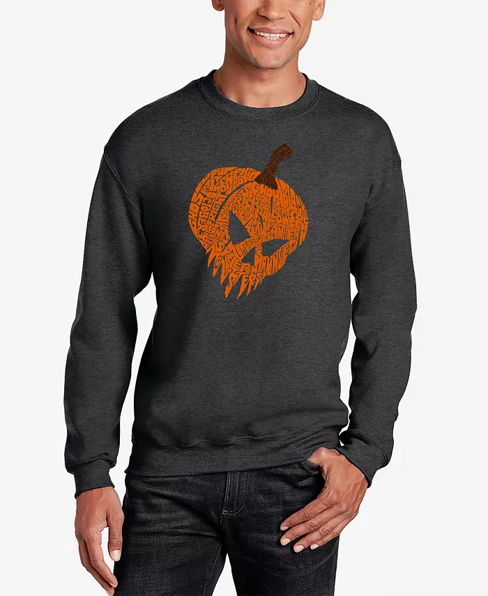 

Мужской свитшот с принтом Evil Pumpkin Word Art LA Pop Art, серый