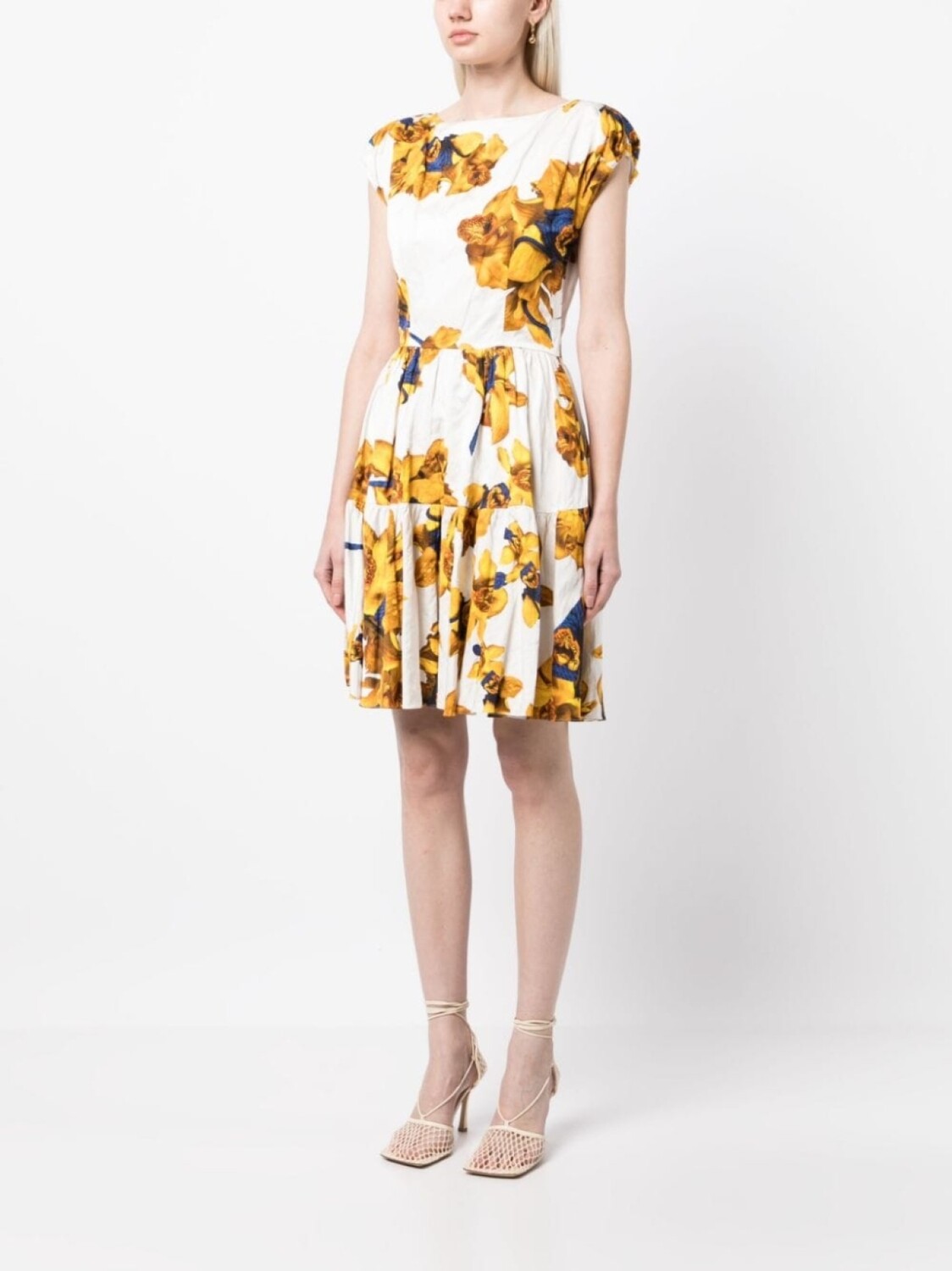 

Jason Wu Collection платье с вырезом-лодочкой и цветочным принтом, белый