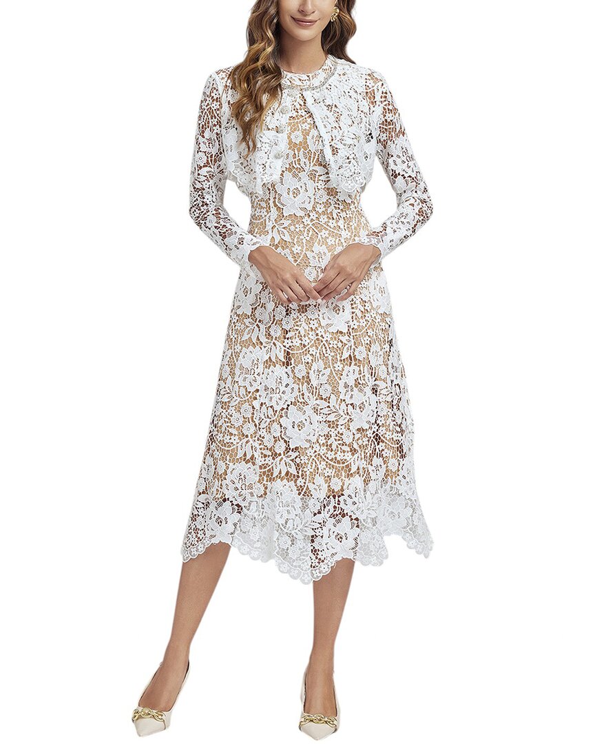 

Элейн Комплект из кардигана и платье ELAINE, белый