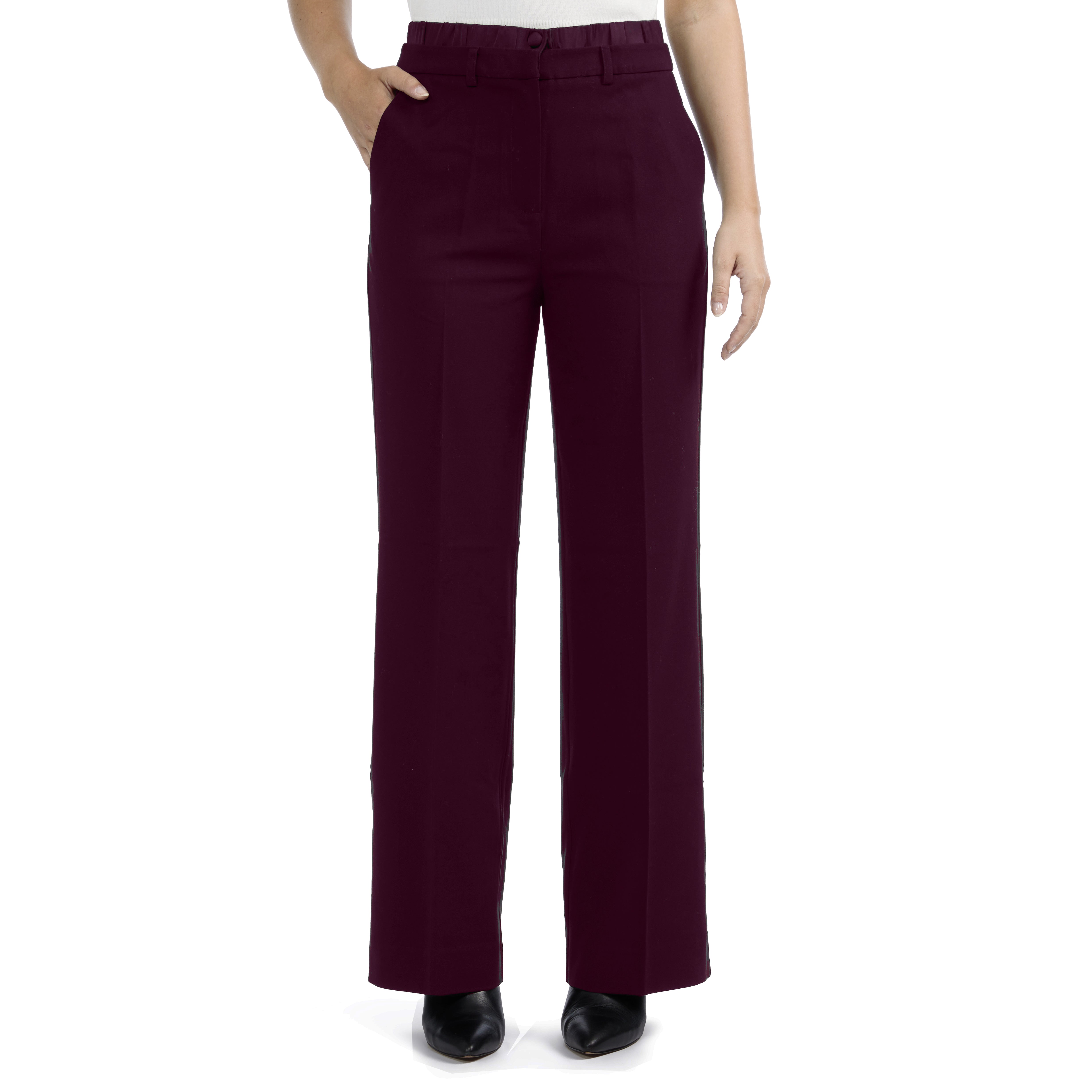 

Женские прямые брюки Ellen Tracy с атласным поясом, winetasting