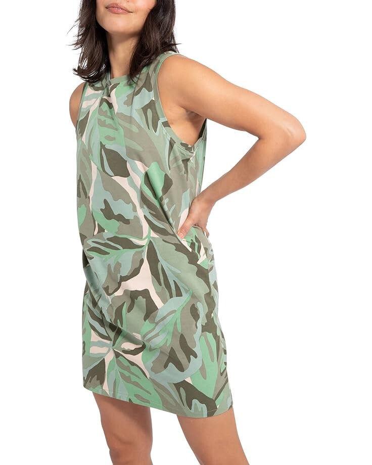

Платье Sanctuary Open Back Tank Dress, цвет Palm Camo