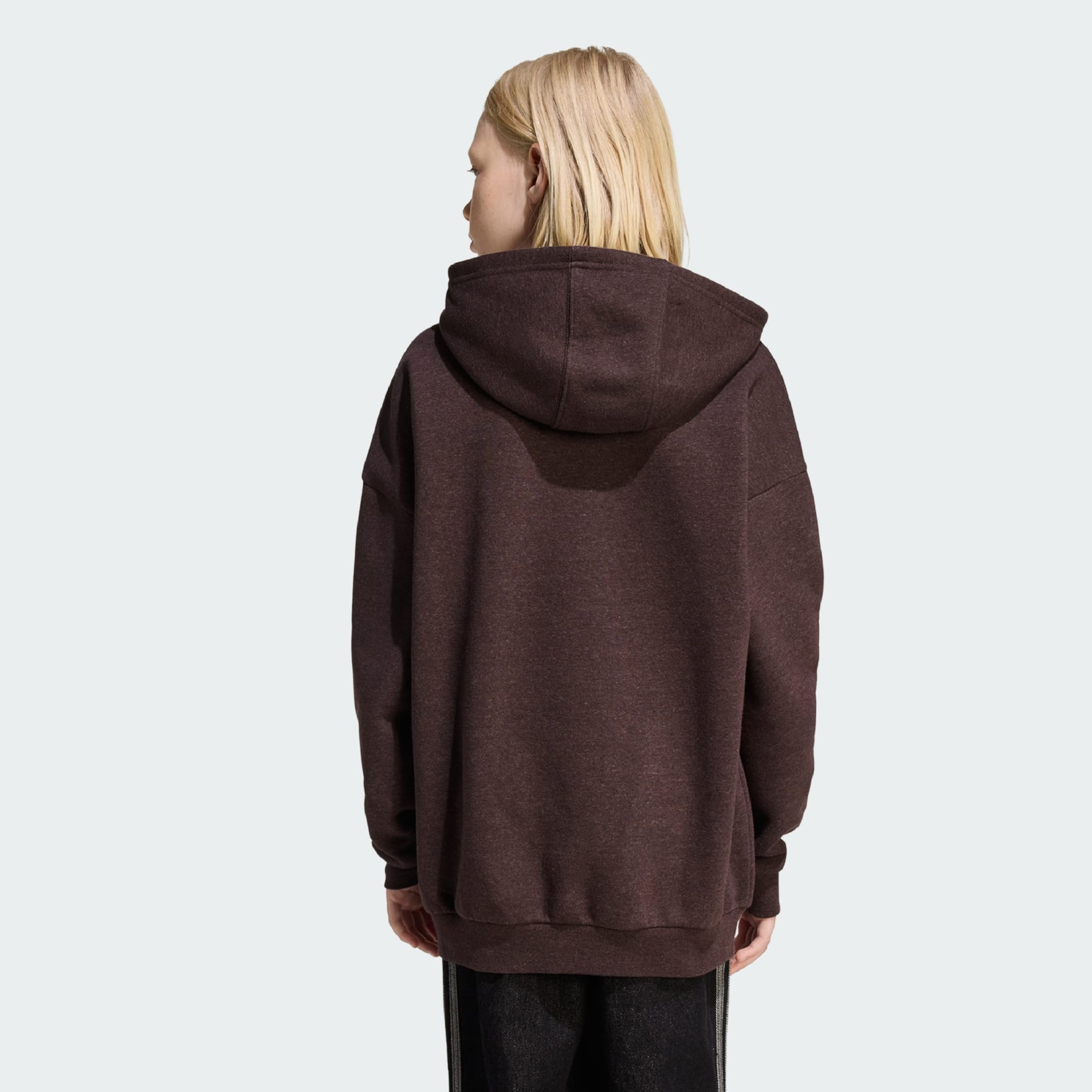 Adidas Originals Толстовка 'Loose Fleece Hoodie' в цвете Chocolate — фото 3