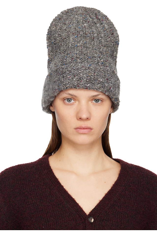 

Maison Margiela Серая шерстяная шапка размера XL