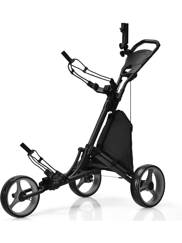 

COSTWAY Трехколесная тележка для гольфа серого цвета