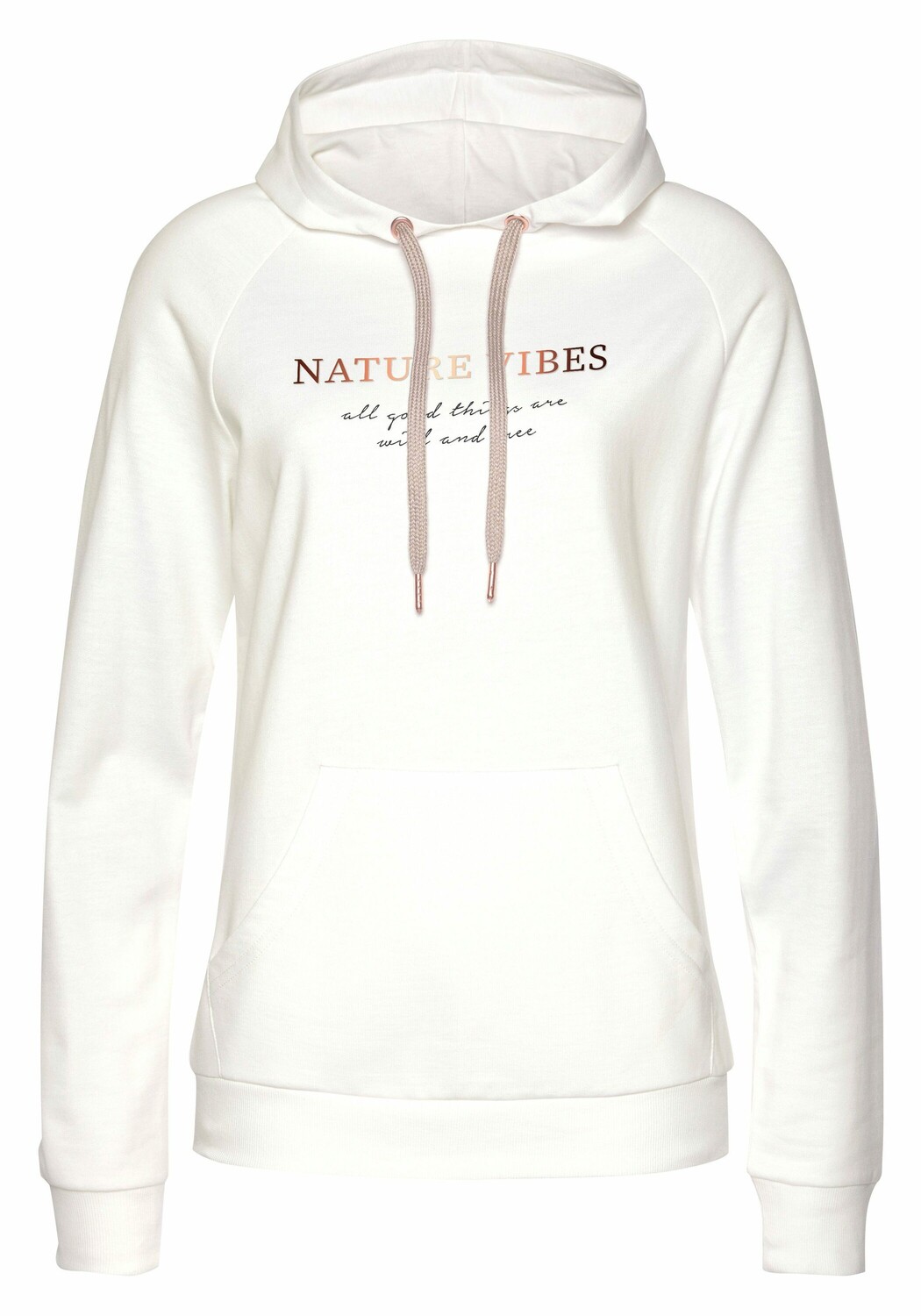 

Свитер LASCANA Hoodie, бежевый