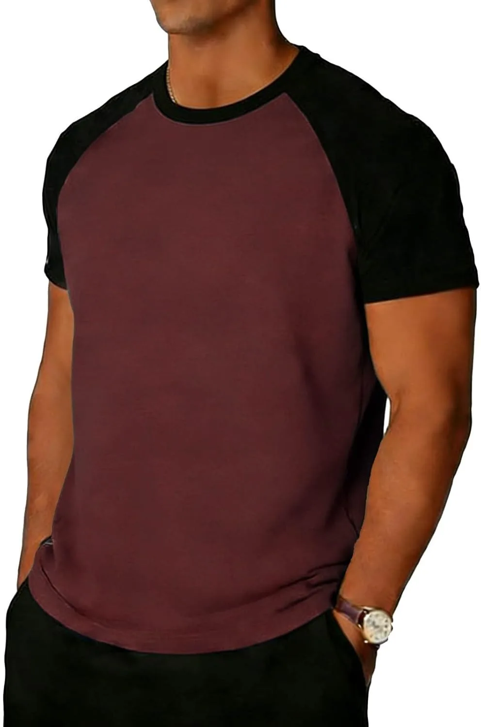 

Мужская футболка Raglan с коротким рукавом Color Block