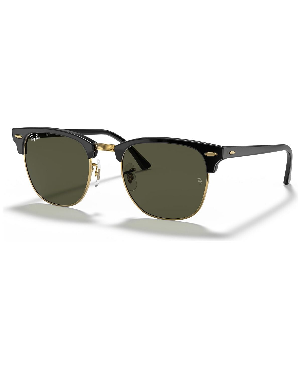 

Солнцезащитные очки унисекс с низкой перемычкой, RB3016F CLUBMASTER CLASSIC 55 Ray-Ban, черный