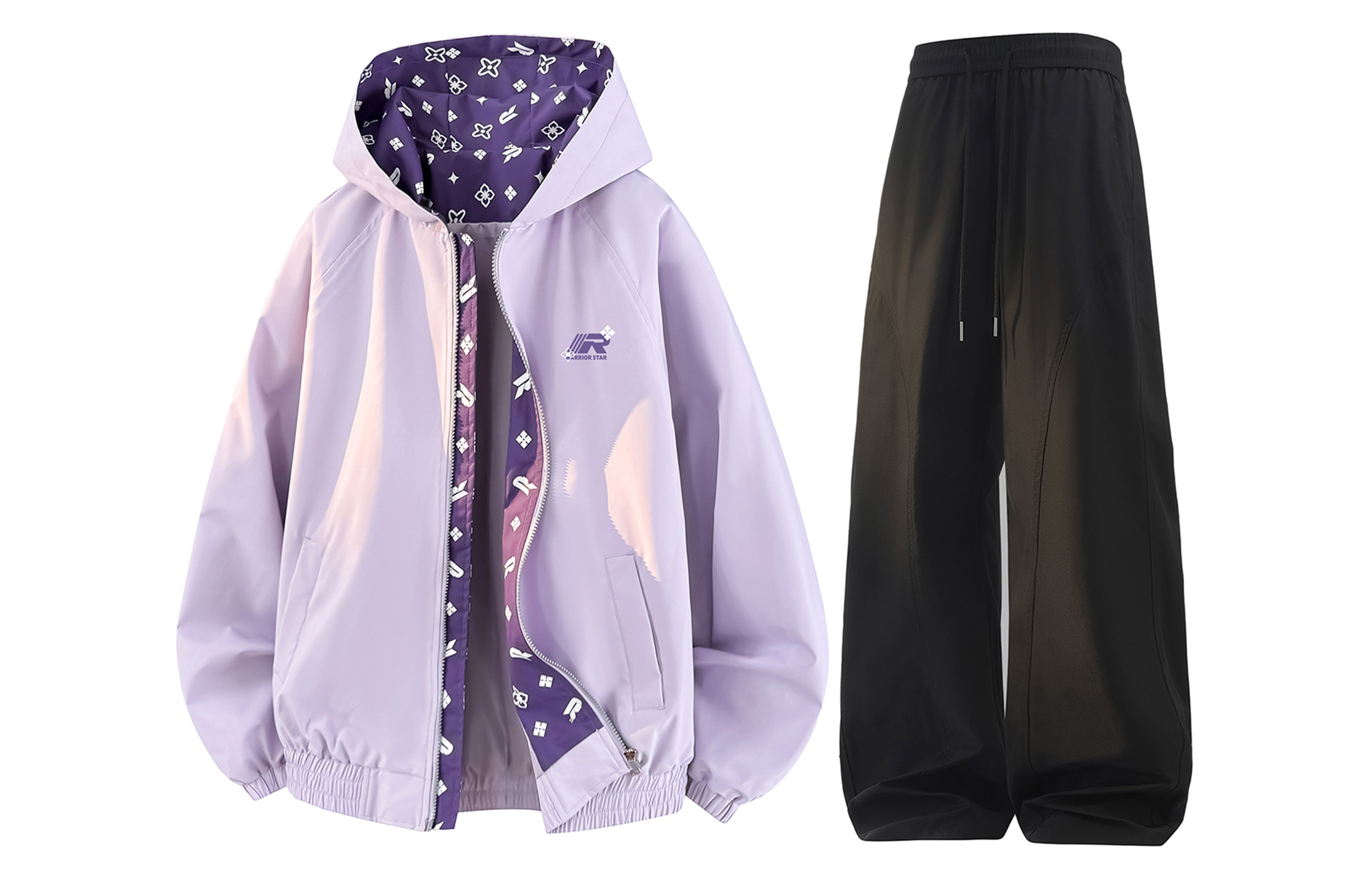 

Повседневная спортивная одежда Unisex WARRIOR, розовый фиолетовый+черный