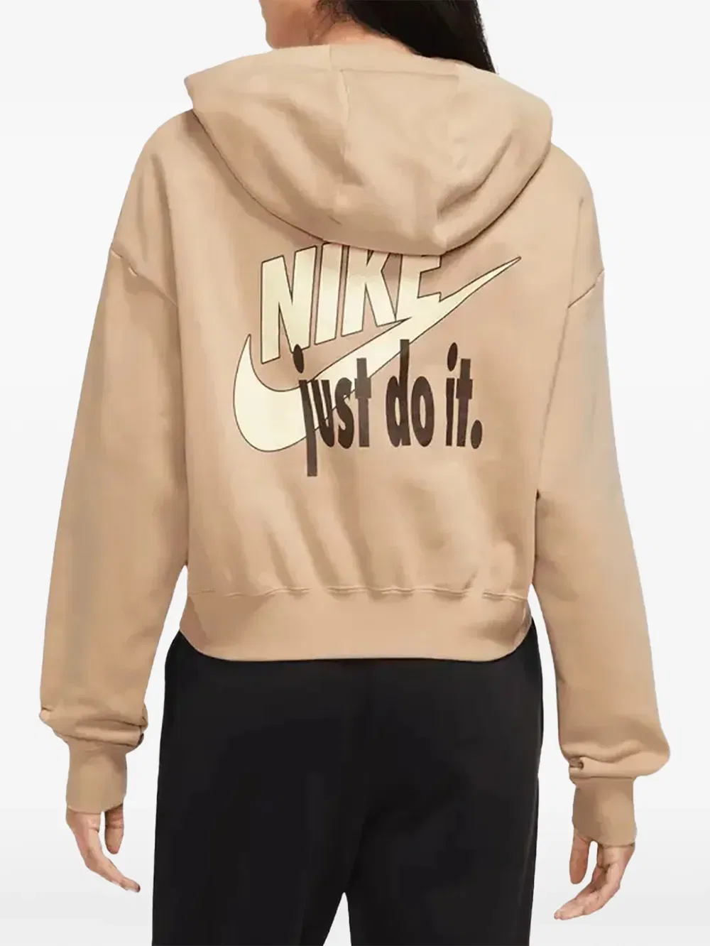 Укороченная толстовка-пуловер оверсайз Nike, нейтральный — фото 2