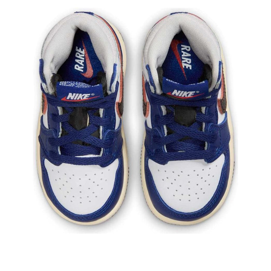 Кроссовки (TD) Air Jordan 1 High OG 'Rare Air Deep Royal Blue', синий — фото 4