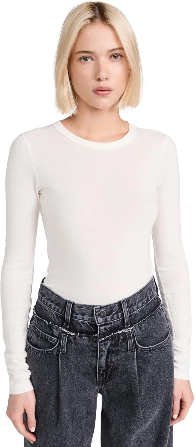 

SLVRLAKE Женская простая футболка с длинным рукавом