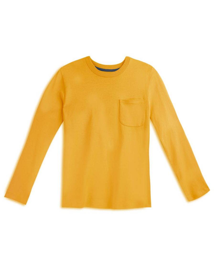 

Детская футболка с длинными рукавами и карманом из органического хлопка, произведенного в соответствии с принципами справедливой торговли Mightly, Yellow, Желтый, Детская футболка с длинными рукавами и карманом из органического хлопка, произведенного в со