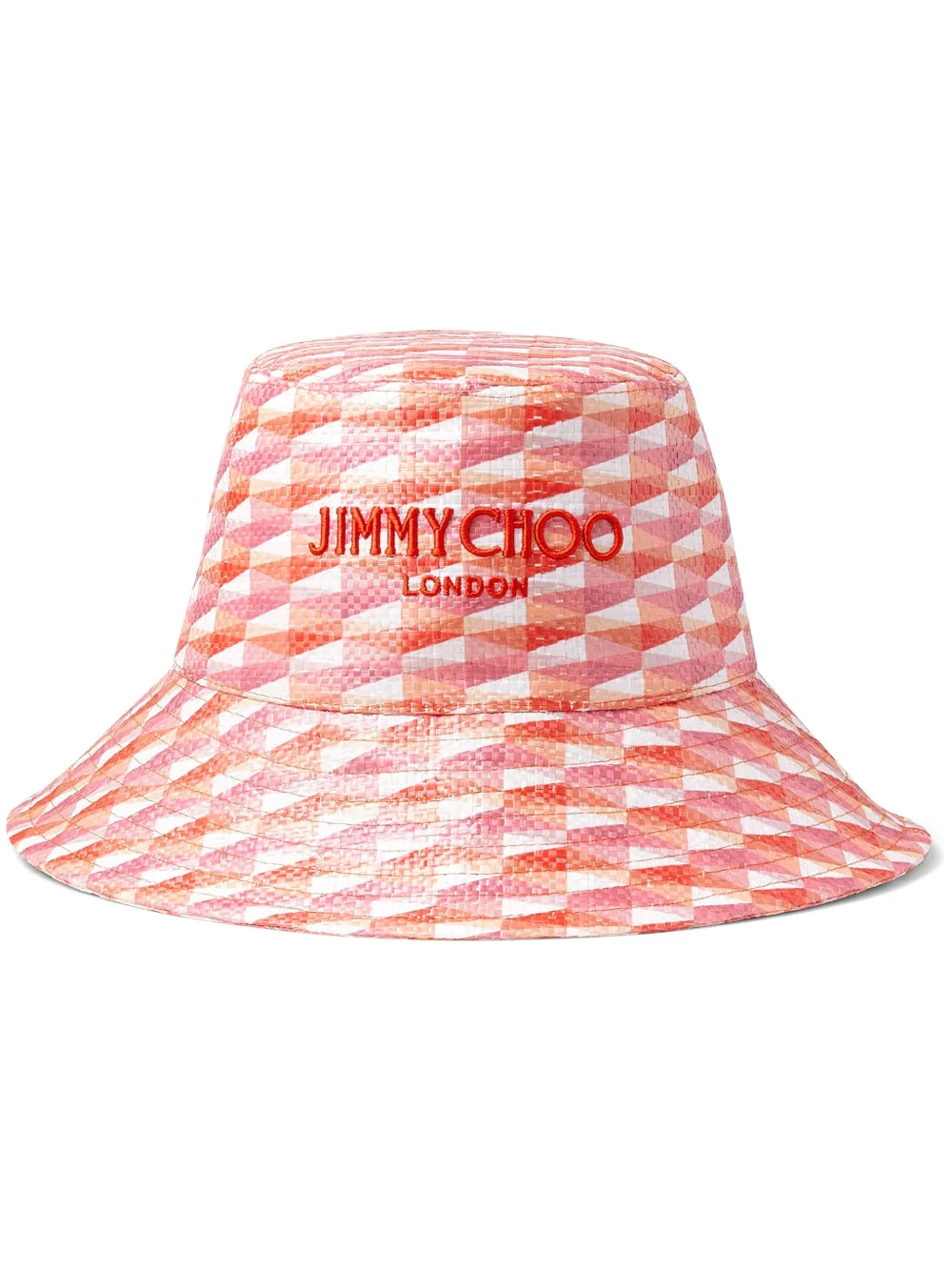 

Панама Catalie с геометричным принтом JIMMY CHOO, розовый