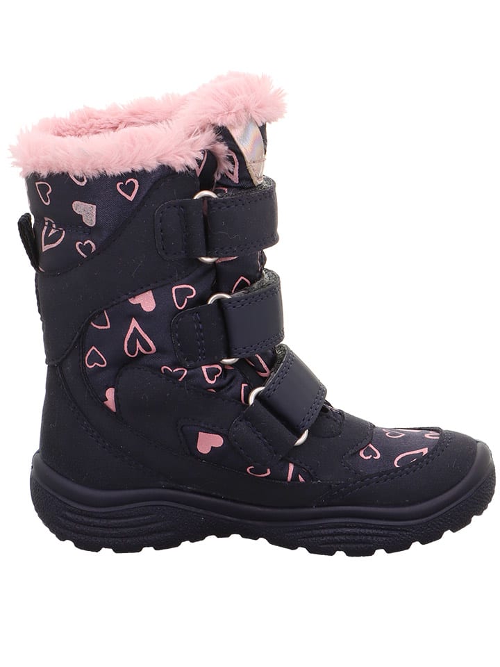 Сапоги superfit Leder-Winterstiefel Crystal, цвет Dunkelblau/Rosa — фото 4