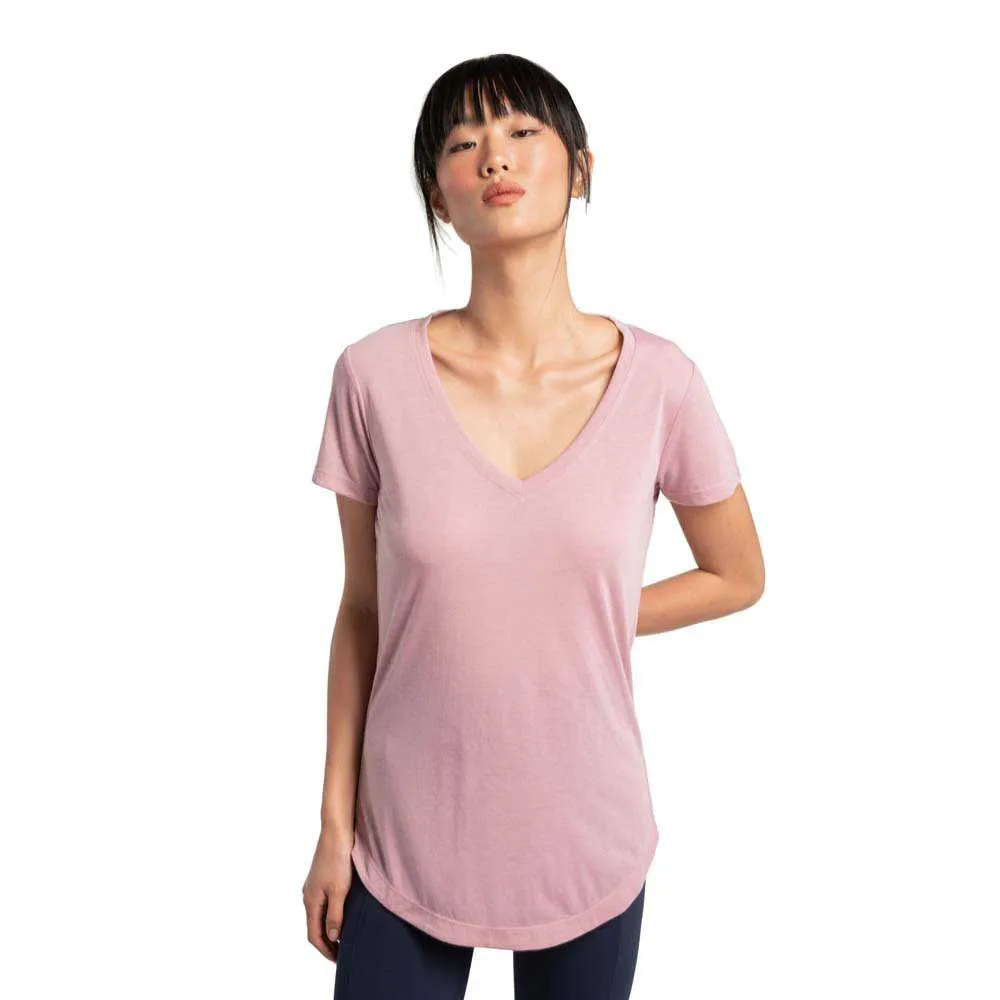 

Футболка Lolë Everyday short sleeve v neck, розовый