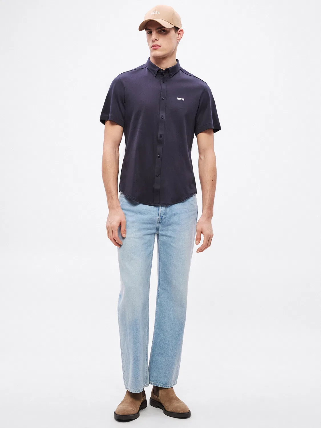 Рубашка Boss Regular fit Button Up Shirt Motion, синий — фото 4