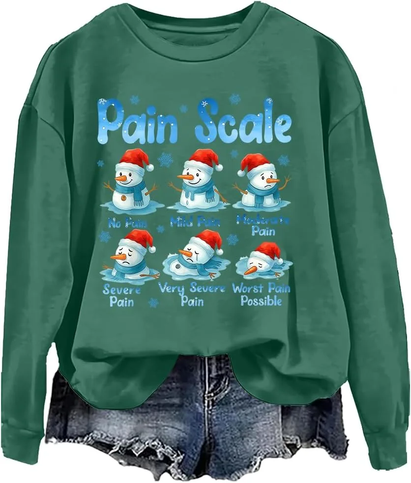 

Рождественский свитшот для медсестры с шкалой боли NACJOM