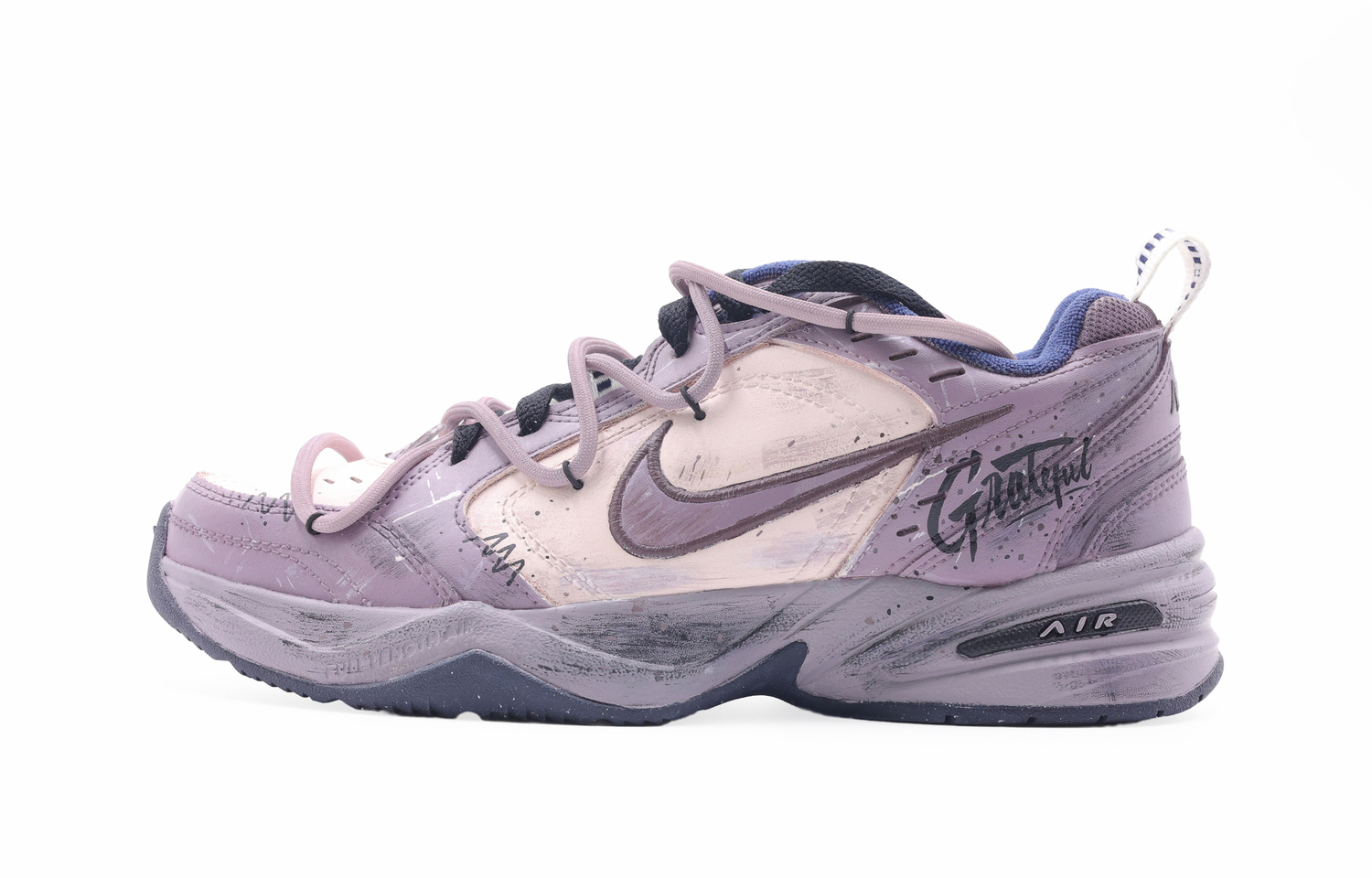 

Nike Эйр Монарх 4 Сине-фиолетовые низкие массивные кроссовки унисекс, цвет Purple